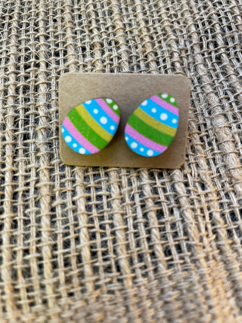 Easter Wooden Earrings