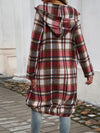 Devine Plaid Zip Up Hooded Jacket