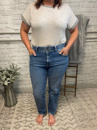 Kristina Kancan High Rise Straight Leg Jean