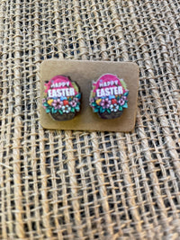 Easter Wooden Earrings