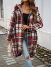 Devine Plaid Zip Up Hooded Jacket