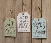 Faith Wooden Tag Wood Sign (3 Options)