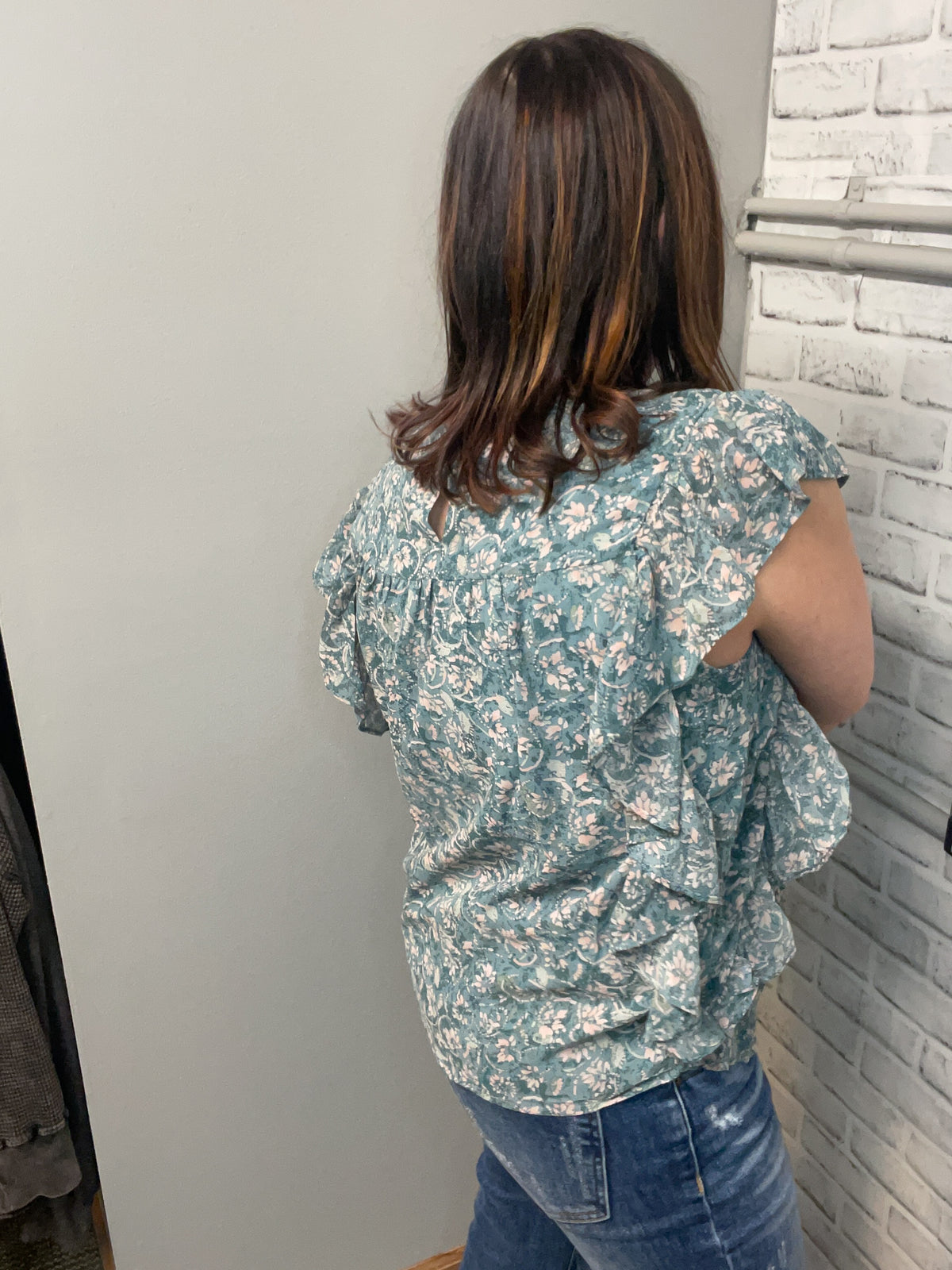 Paisley Teal Blouse