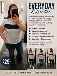 Gray and Navy Top