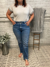 Kristina Kancan High Rise Straight Leg Jean