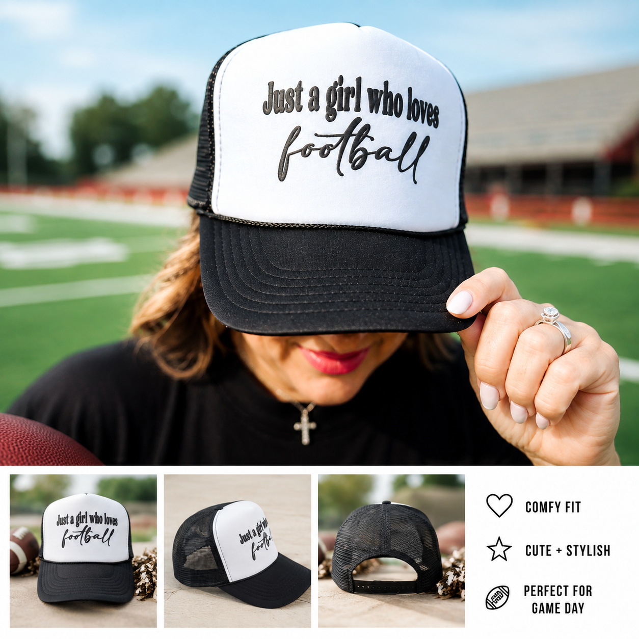 Just a Girl Who Loves Football Hat