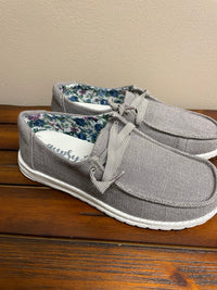 Gray Slip On Shoes