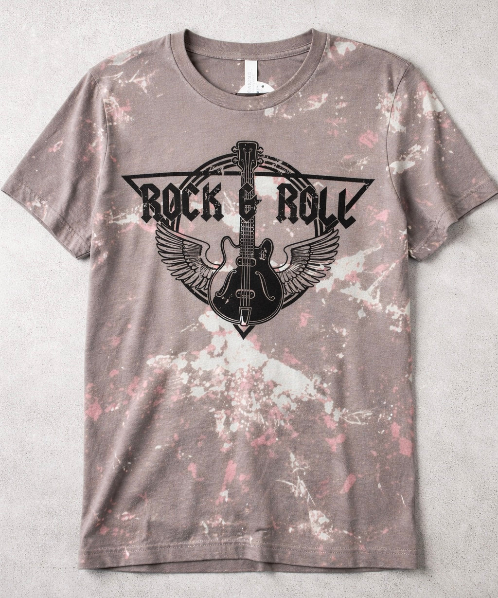Rock and Roll Bleached Tee