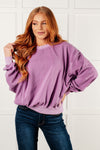 Beyond the Basics Pullover in Violet