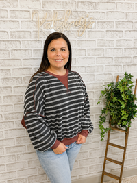 Weekend Stripe Pullover Top