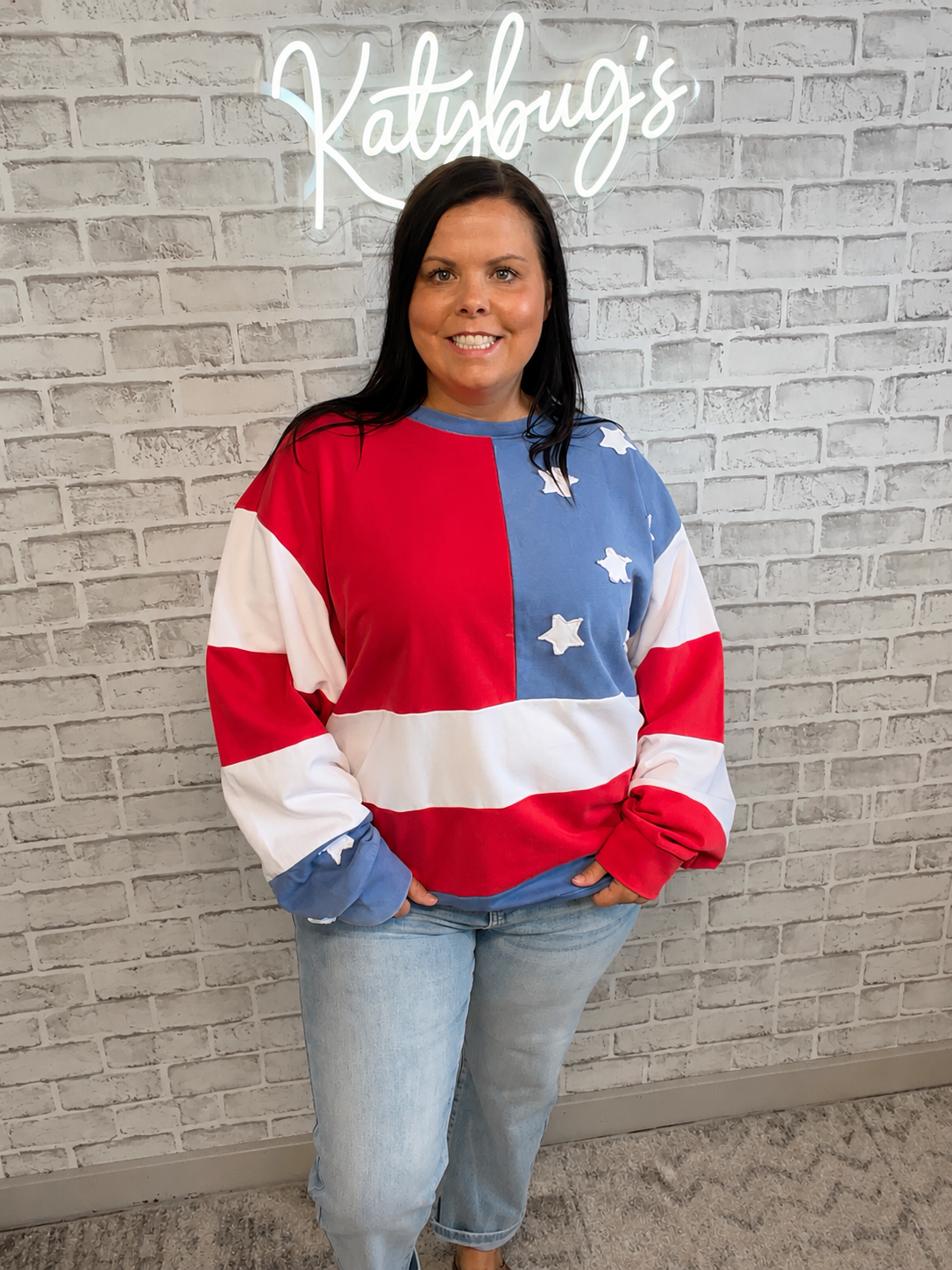 Stars & Stripes Oversized Sweatshirt