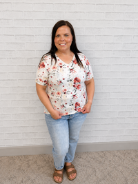 Floral V-Neck Buttery Soft Top