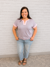 Blush and Blue Top