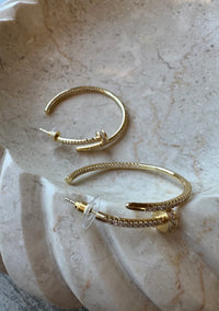 Diamond Nail Head Earrings