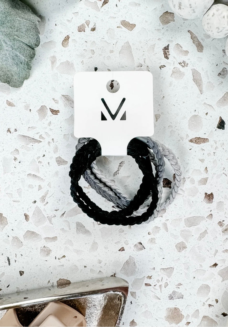 Black and Gray Hair Tie Sets