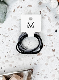 Black and Gray Hair Tie Sets