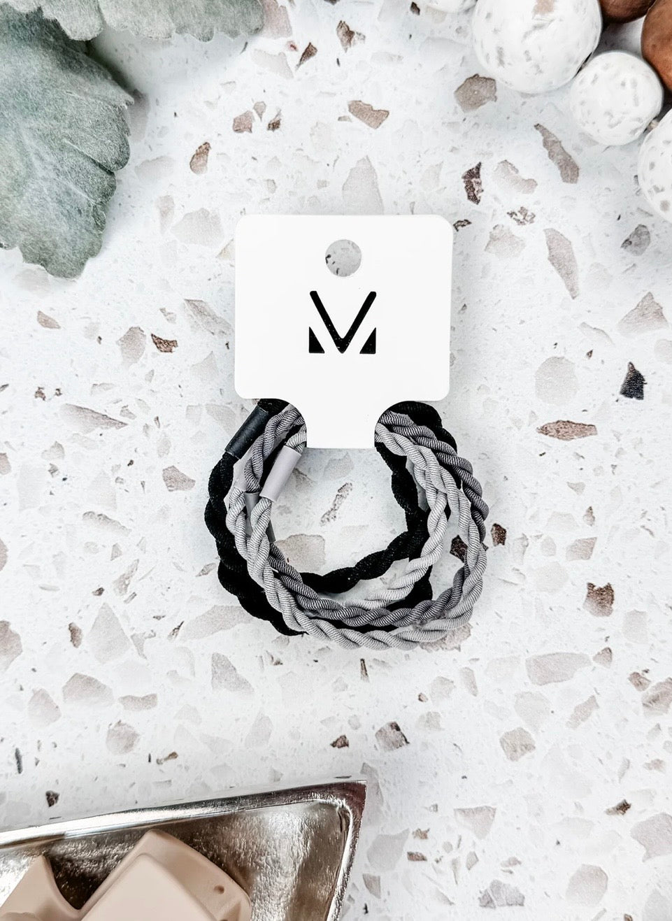Black and Gray Hair Tie Sets