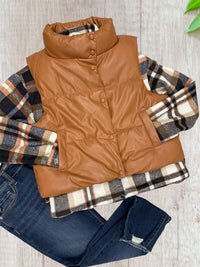 Chilly Fall Day Button Down Vest