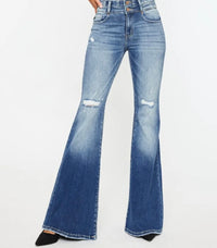 Kancan Double Button Flare Jean