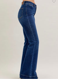 Judy Blue Trouser Flare High-Waisted Jeans