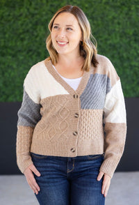 Picture Perfect Colorblock Cardigan - Women's Button-Up Sweater
