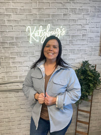 Reversible Corduroy and Flannel Shacket - 2-in-1 Women's Jacket