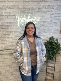 Reversible Corduroy and Flannel Shacket - 2-in-1 Women's Jacket