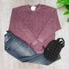 The Georgia Corded Sweatshirt-Plum
