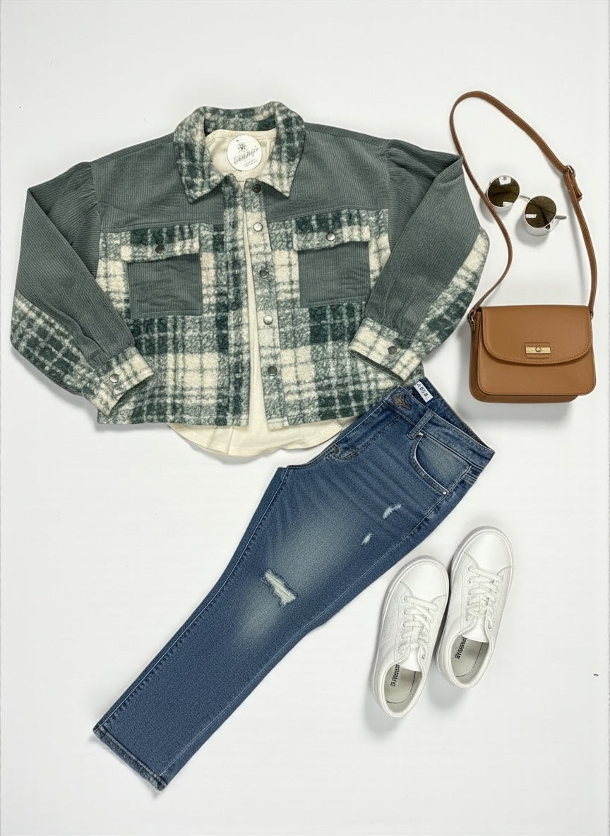 The Sagewood Cozy Shacket