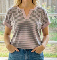 Blush and Blue Top
