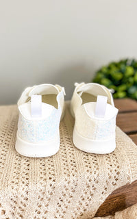 Glitter Sneakers in White
