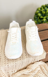 Glitter Sneakers in White