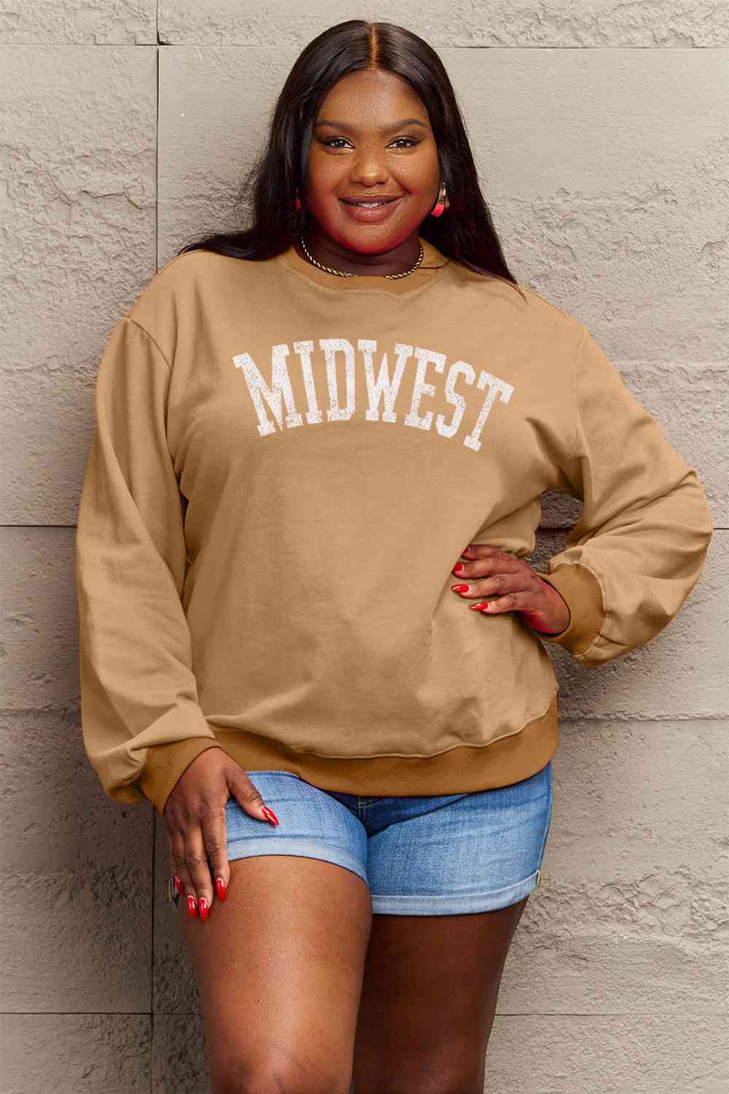 Simply Love Full Size MIDWEST Graphic Sweatshirt