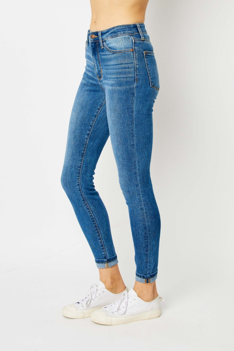 Judy Blue Cuffed Hem Skinny Jeans