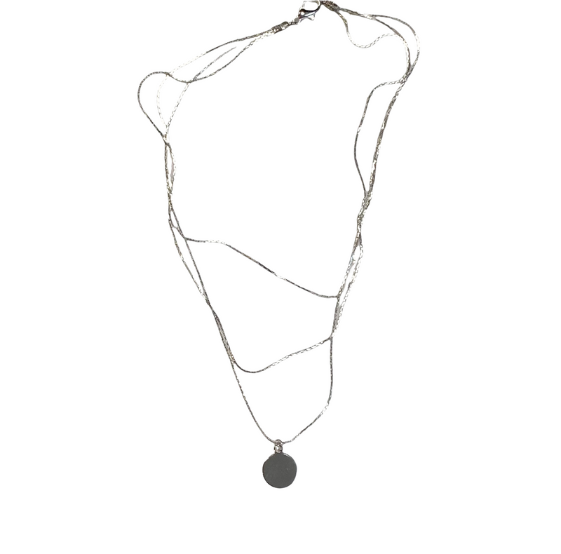 Triple Layer Circle Pendent Necklace